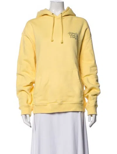 Pre-owned Aimé Leon Dore Graphic Print Crew Neck Sweater In Yellow