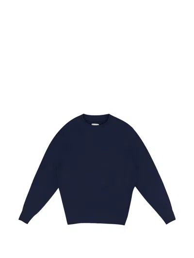 Aimé Leon Dore Logo-embroidered Crew-neck Sweater In Blue