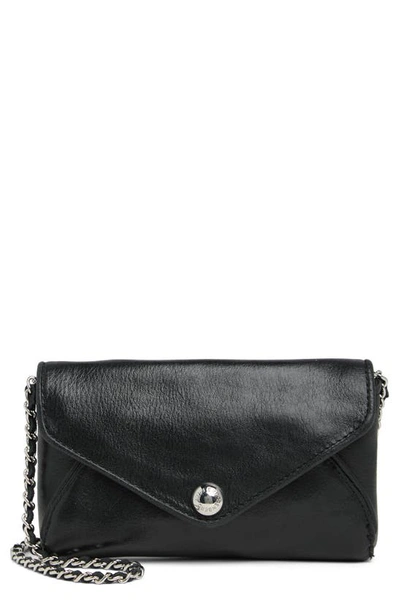 Aimee Kestenberg Juliet Envelope Flap Leather Crossbody Bag In Black