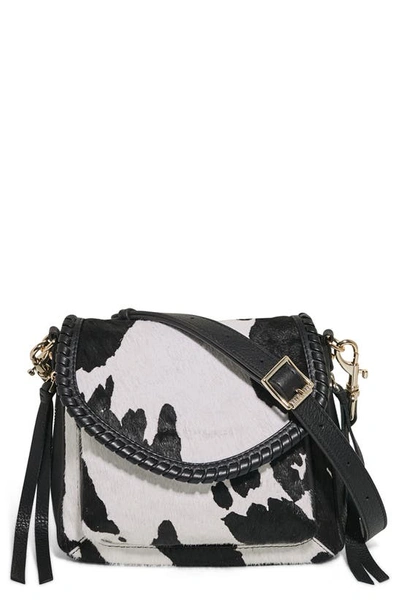 Aimee Kestenberg Mini All For Love Cow Print Genuine Calf Hair & Leather Crossbody Saddle Bag In Howdy Haircalf