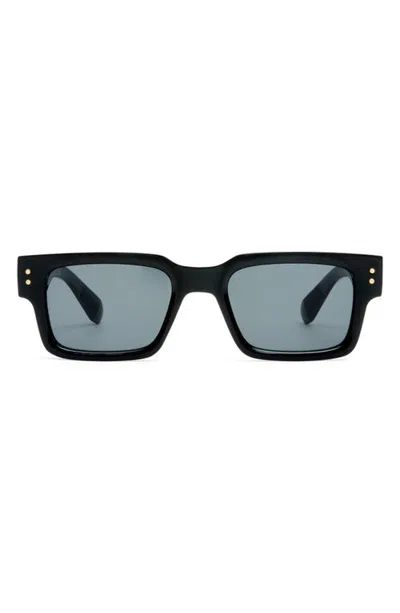 Aire Aeron 49mm Rectangular Sunglasses In Black