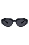 Aire Aphelion 51mm Octagon Sunglasses In Black
