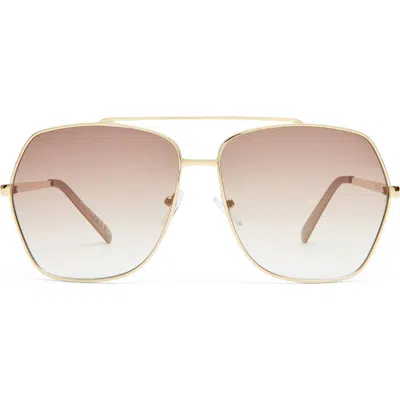 Aire Celestine 62mm Oversize Aviator Sunglasses In Gold