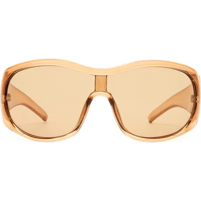 Aire Gender Inclusive Artemis 155mm Shield Sunglasses In Brown