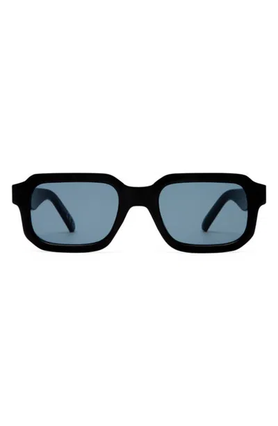 Aire Halcyon 50mm Rectangular Sunglasses In Black