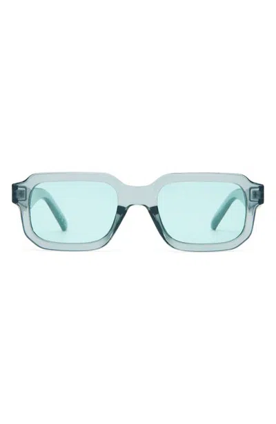 Aire Halcyon 50mm Rectangular Sunglasses In Green