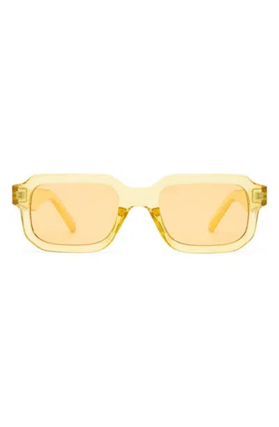 Aire Halcyon 50mm Rectangular Sunglasses In Yellow