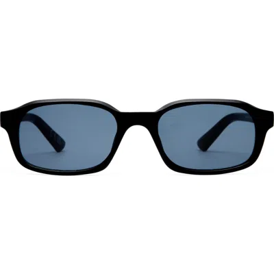Aire Kinetic 49mm Rectangular Sunglasses In Black