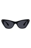 Aire Linea 54mm Cat Eye Sunglasses In Black
