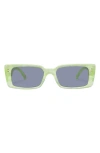Aire Orion 53mm Rectangular Sunglasses In Glowing Green Marble