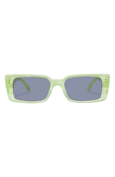 Aire Orion 53mm Rectangular Sunglasses In Glowing Green Marble