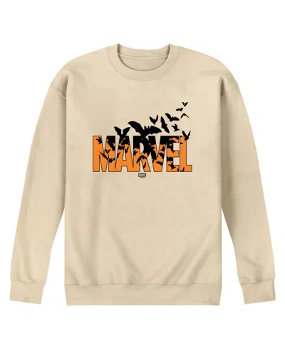 Airwaves Men's Halloween Bat Logo Long Sleeve Fleece Sweatshirt In Cream