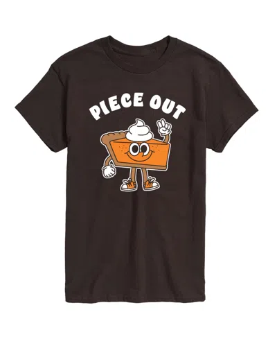 Airwaves Men's Piece Out Pumpkin Pie Graphic Crewneck T-shirt In Dark Brown