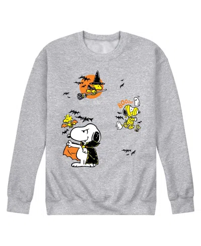 Airwaves Men's Snoopy & Woodstock Halloween Graphic Sweatshirt In Athletic Heather