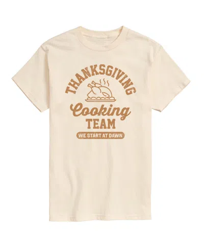 Airwaves Men's Thanksgiving Cooking Team Graphic T-shirt In Cream