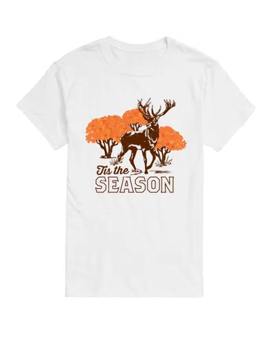 Airwaves Men's Tis The Season Fall Deer Graphic T-shirt In White