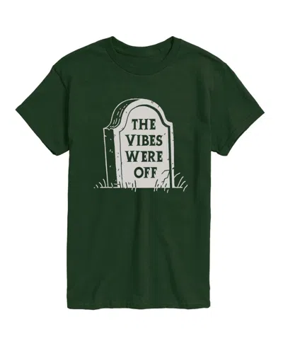 Airwaves Men's Vibes Were Off Grave Stone Graphic Halloween T-shirt In Forest Green