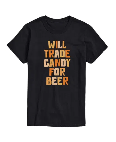 Airwaves Men's Will Trade Candy For Beer Halloween Graphic T-shirt In Black