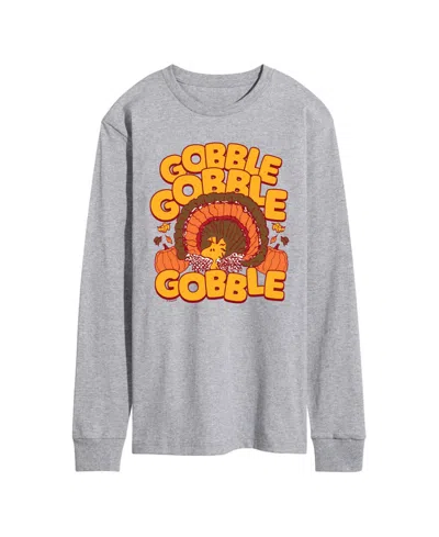 Airwaves Men's Woodstock Long-sleeve Graphic Crewneck T-shirt In Athletic Heather