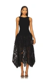 Aje Atlas Knit Midi Dress In Black