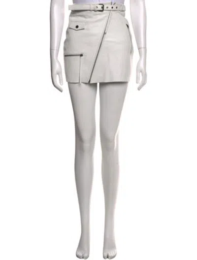 Pre-owned Aje Leather Mini Skirt In Black