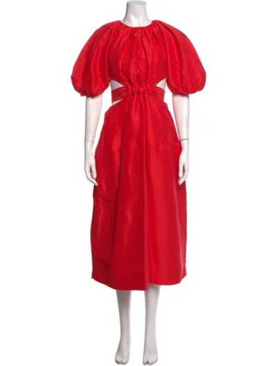 Pre-owned Aje Linen Midi Length Dress In Pink