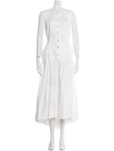 Pre-owned Aje Long Dress In White