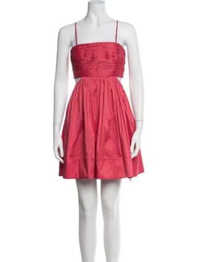Pre-owned Aje Square Neckline Mini Dress In Pink