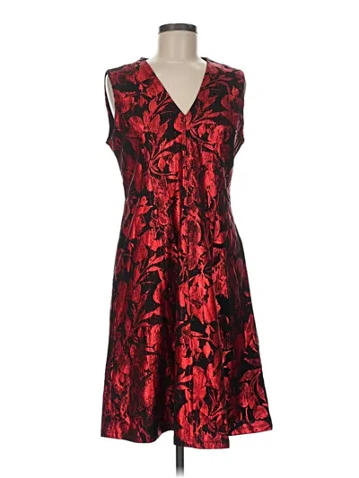 Pre-owned Ak Anne Klein Cocktail Dress In Red