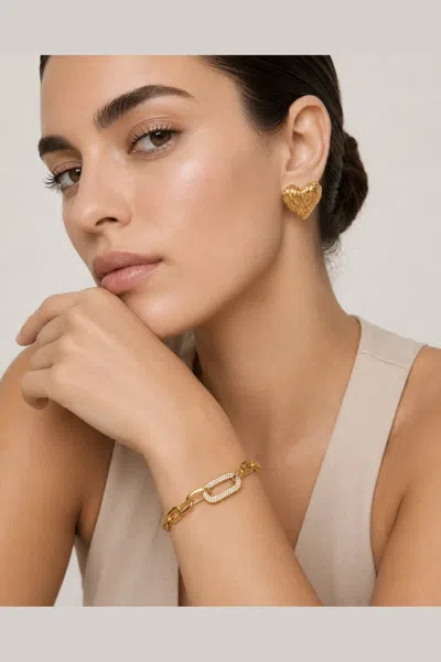 Akalia Amara Waterproof Molten Heart Stud Earrings In Multi