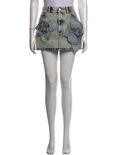 Pre-owned Aknvas Patterned Mini Skirt In Black