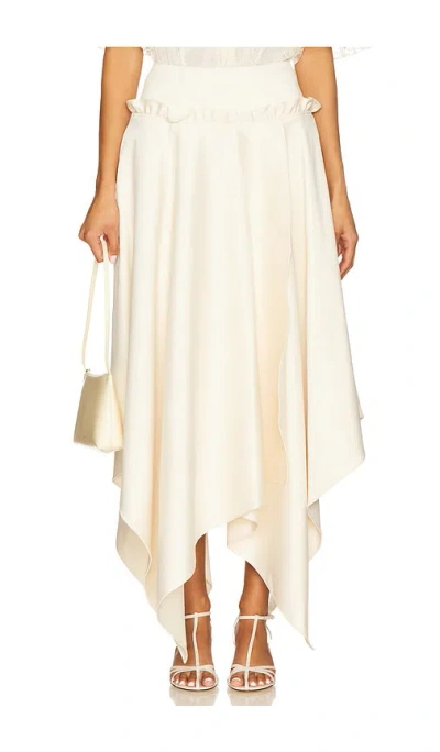 Aknvas Vera Satin Skirt In Cream