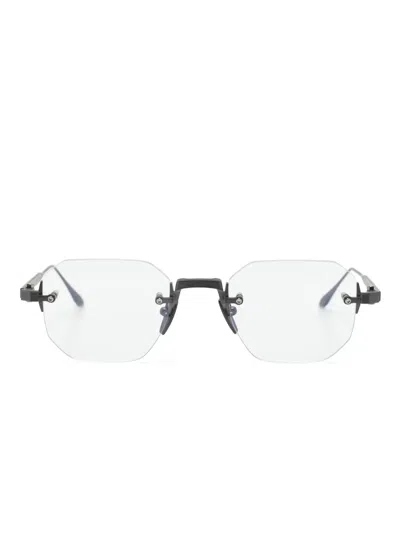 Akoni Juno-one Geometric-frame Glasses In Metallic
