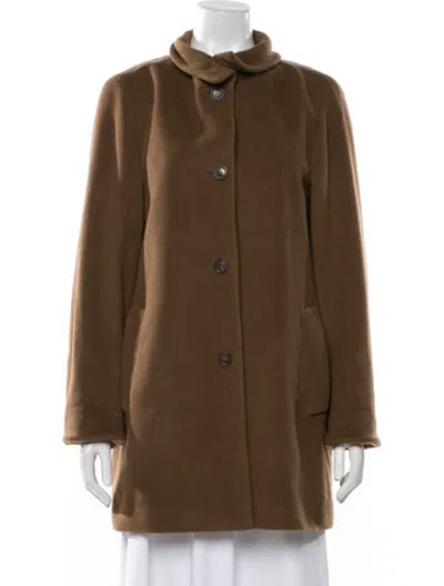 Pre-owned Akris Angora Coat In Brown