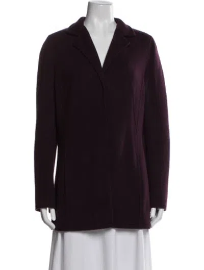Pre-owned Akris Cashmere Blazer In Burgundy