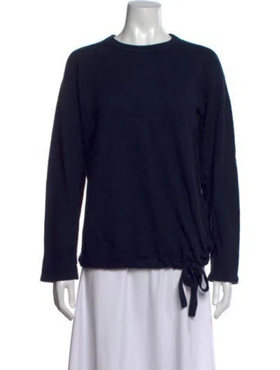 Pre-owned Akris Cashmere Crew Neck Sweater In Blue