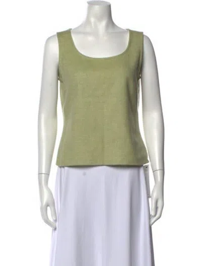 Pre-owned Akris Cashmere Crew Neck Sweater In Green