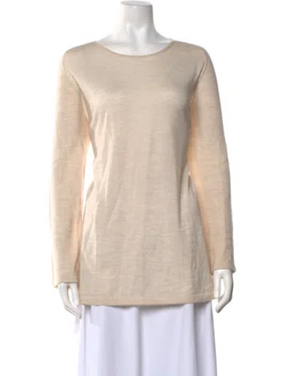 Pre-owned Akris Cashmere Crew Neck Sweater In Neutrals