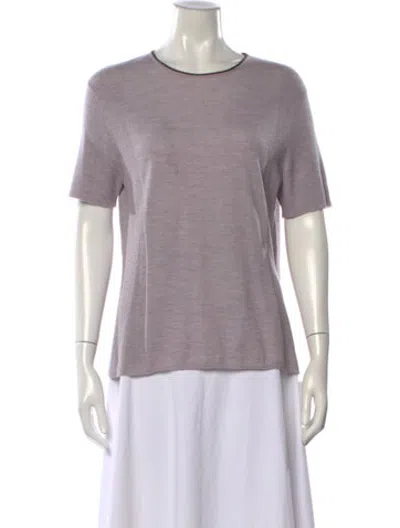 Pre-owned Akris Cashmere Crew Neck Sweater In Purple