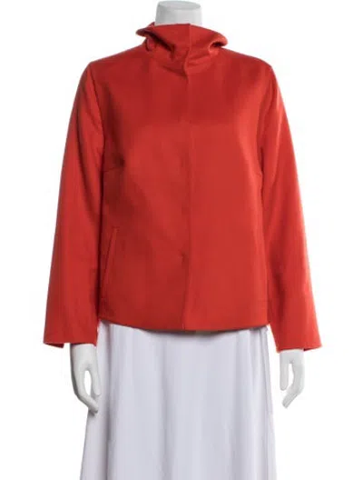 Pre-owned Akris Cashmere Jacket In Orange