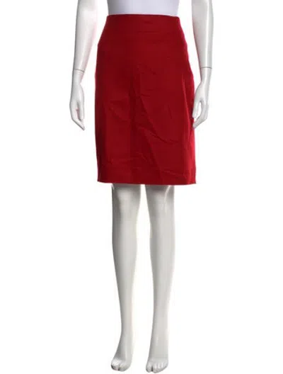Pre-owned Akris Cashmere Knee-length Skirt In Red