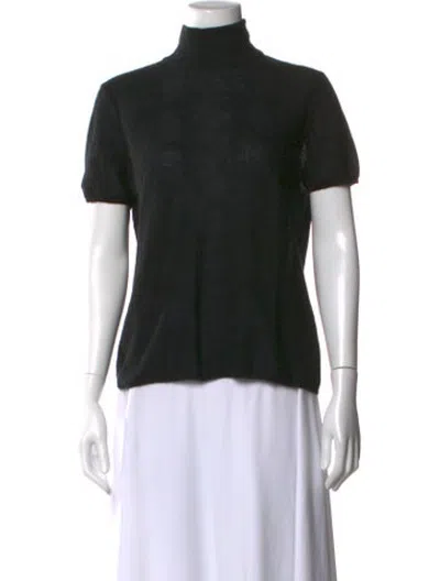 Pre-owned Akris Cashmere Turtleneck Sweater In Black
