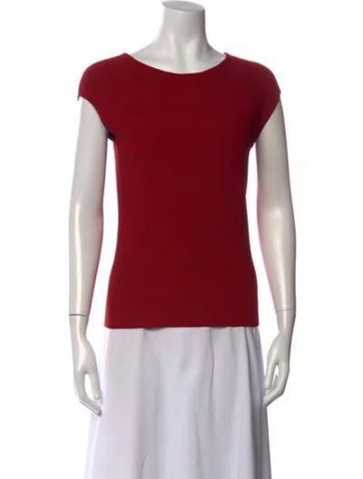 Pre-owned Akris Crew Neck Sweater In Red
