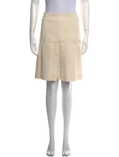 Pre-owned Akris Pleated Accents Mini Skirt In Neutrals