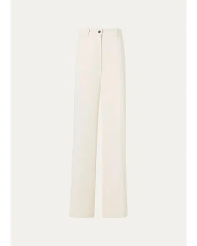Akris Punto Cooper Cotton-blend Straight-leg Pants In Animal Print