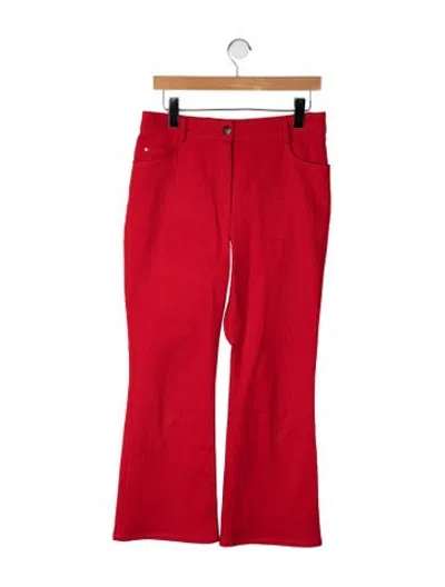 Pre-owned Akris Punto Flared Pants In Red
