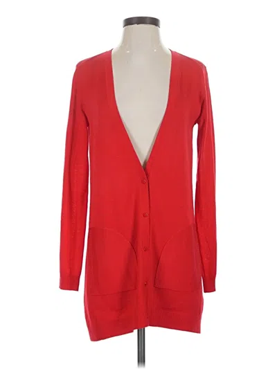 Pre-owned Akris Punto Wool Cardigan Sweater In Red