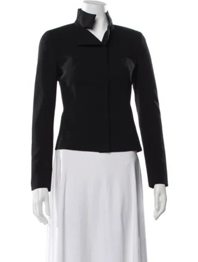 Pre-owned Akris Virgin Wool Blazer In Black