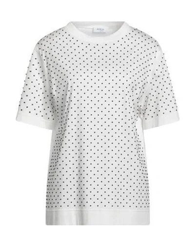 Akris Woman T-shirt White Size 14 Cotton