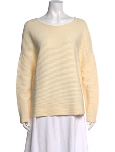 Pre-owned Akris Wool Bateau Neckline Sweater In Neutrals